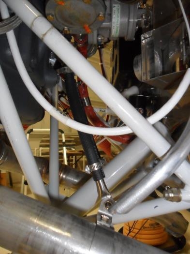 The black tubing is the hanger, you can see the marks on the mount where it was formerly attached