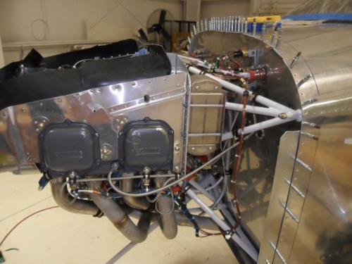 View of finished wiring from the left side