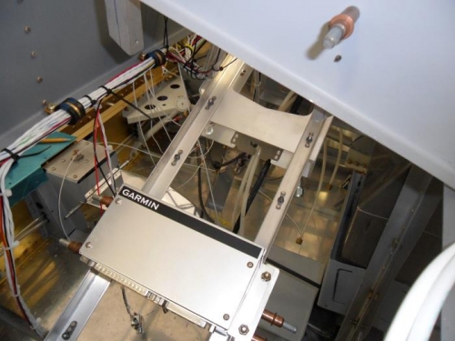 Engine interface box in place on top of the rack