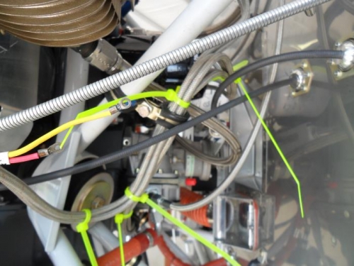 Fluorescent yellow to keep track of the temporary bundling