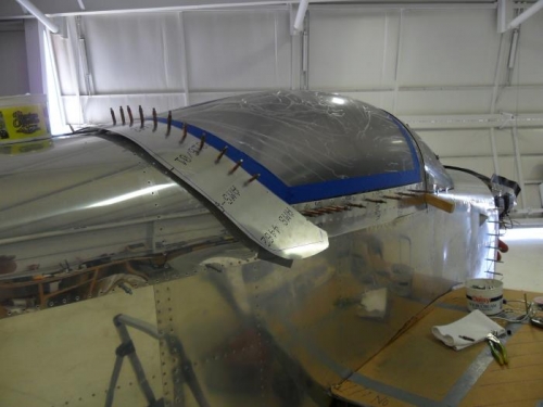 Initial fitting with lots of excess aluminum