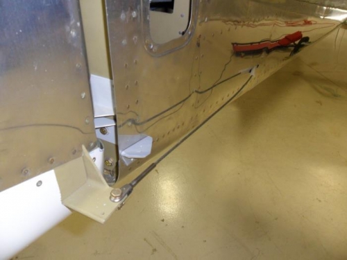 Rudder cable and rudder stop