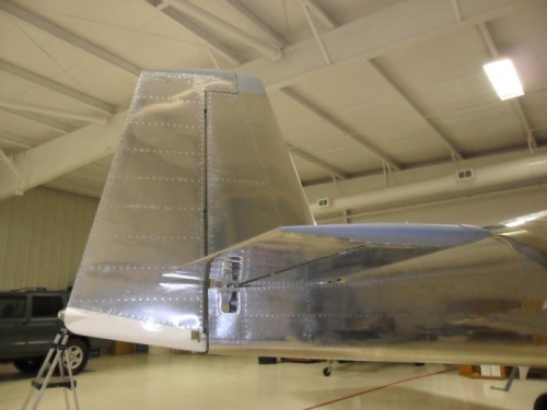 Finished empennage without fairing installed