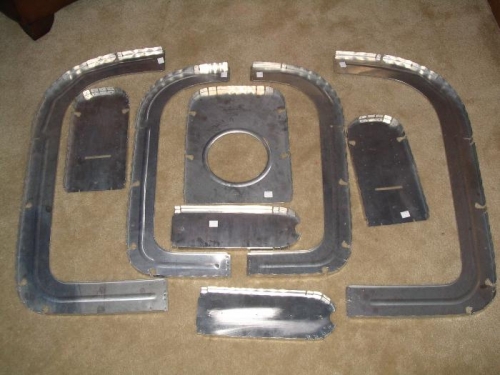 All bulkhead pieces after flanging and fluting