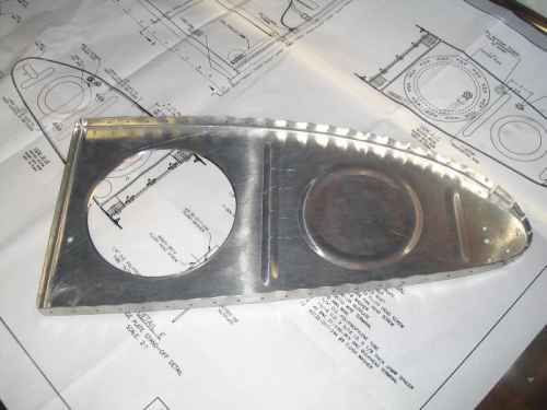 Access hole cut in rub