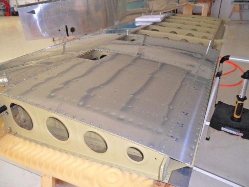 Lower inboard skin riveted