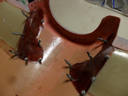 Ramps fitted in place, note the contrast of colors between the ramps and extenstions