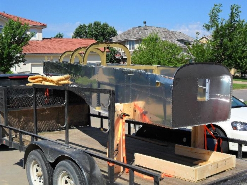 On the trailer, ready to move!