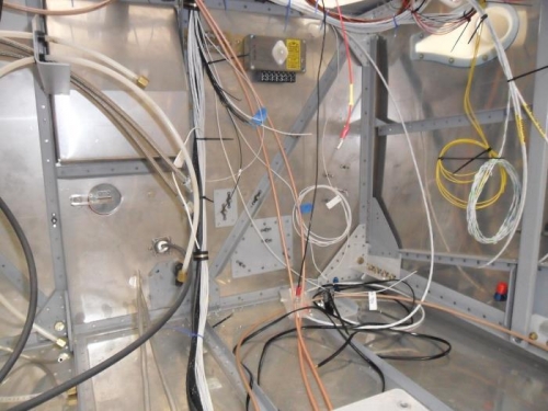 Aft side of firewall with view of standby alternator controller