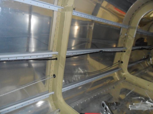 Tail light wire supported by Adel clamps