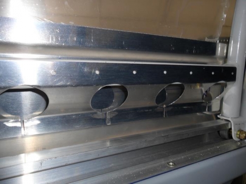 Initial fitting on left side skirt brace