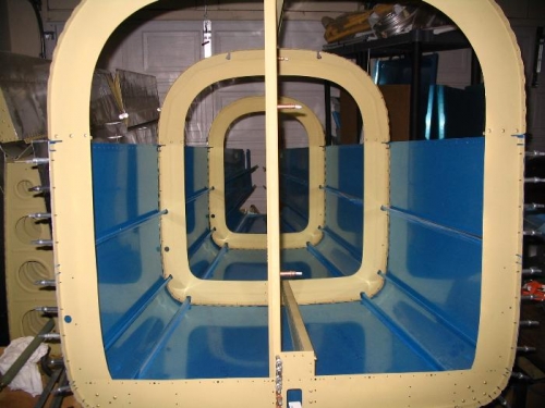 View of aft fuselage from the front