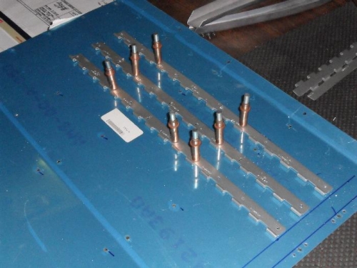 Seat hinges drilled to floor