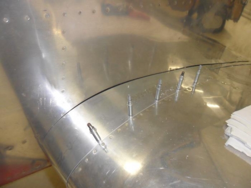 Left wing gap fairing in progress