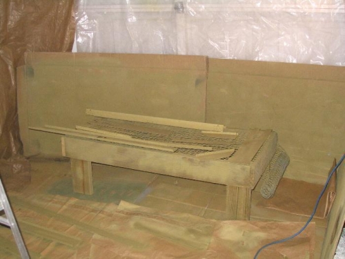 F-705 parts after spraying