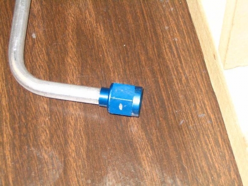 Flare nut with hole drilled for safety wire