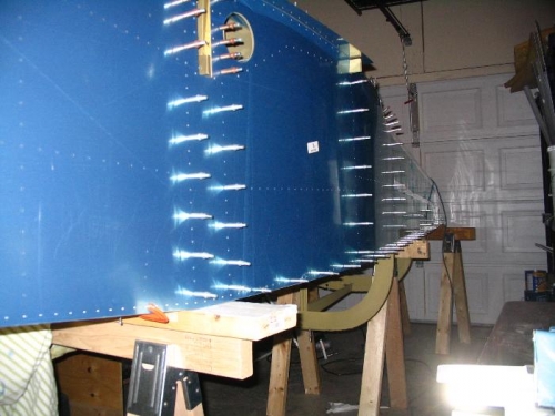Right side longeron drilled up to F-704