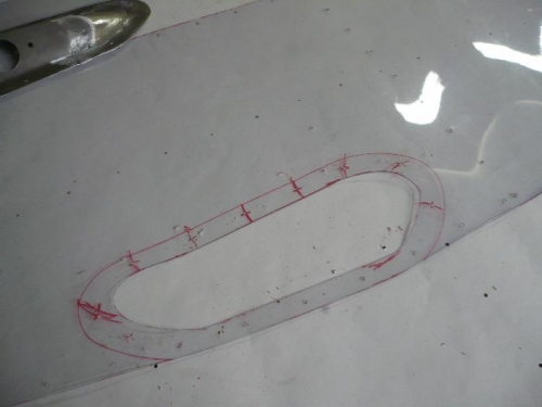 Mark the rivet holes