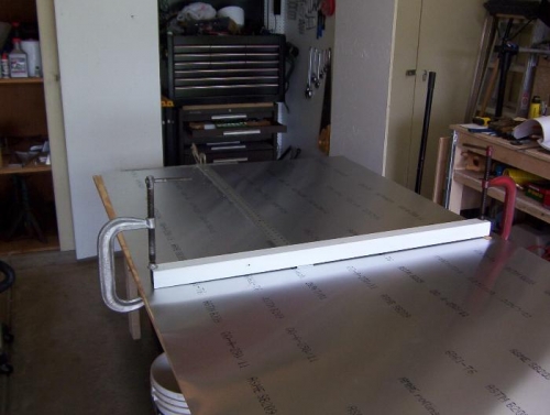 Clamping end of 4' straight edge