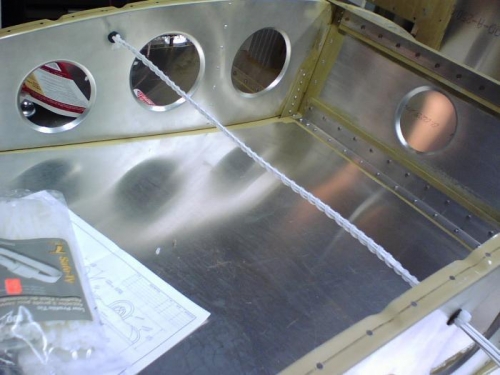 Wire run between ribs