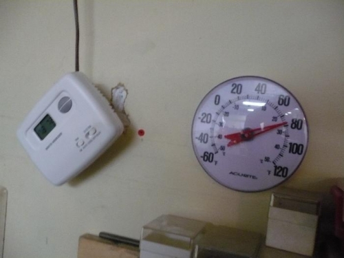 Warmed up garage to 80