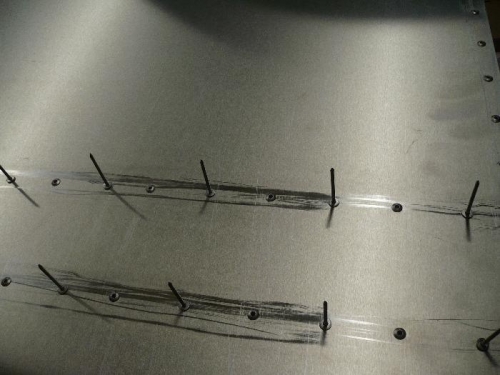 Close up or top rear wing skin