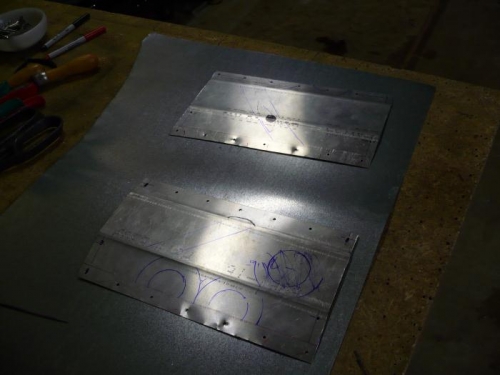 The aluminum gets flattened