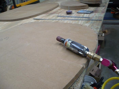 Finish cut, sanding drum
