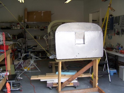 Put fuselage on saw horses