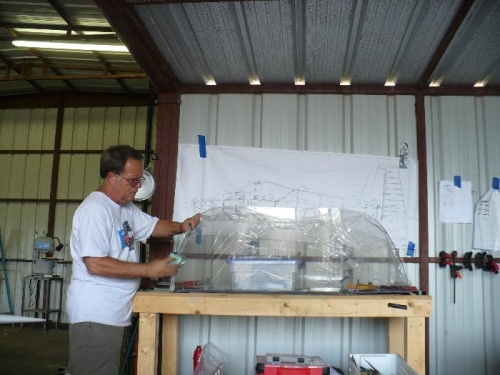 Working on rear canopy