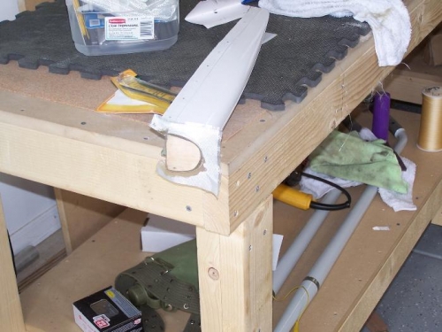 Used balsa for end plate and glassed over