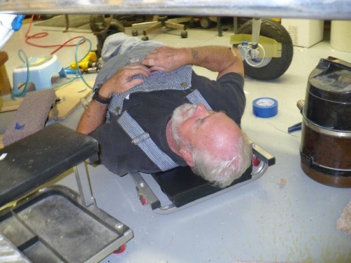 Robbie sleeping on the job