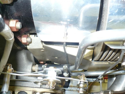 Heat shield rods in place