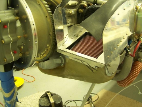 Filter and intake installed