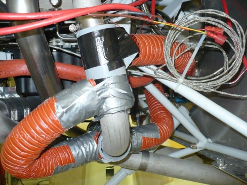 PVC mockup of heater muffs