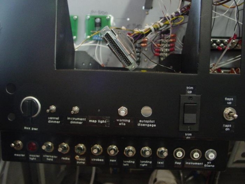 Lettering the instrument panel.