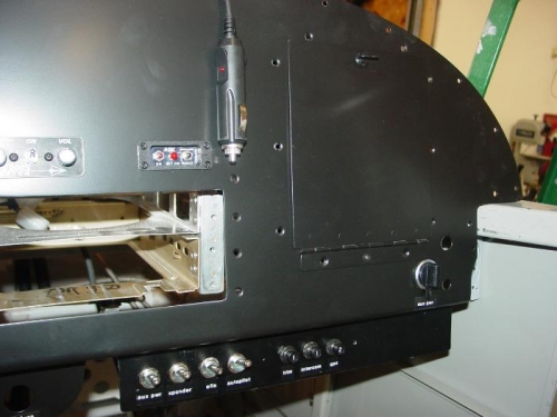 Lettering the instrument panel.