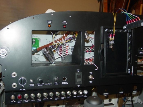 Hooking up wire to several of the switches.