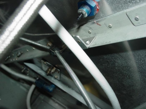 Mounted the bracket for the ground cable.