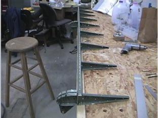 Working on the frame for the left flap.