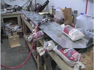 Finishing the leading edge on the bottom of the flap.