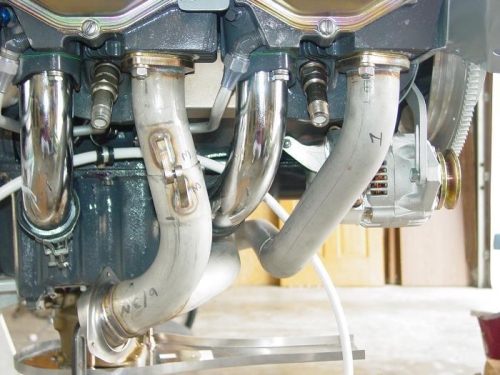 Shows the left side of the engine.