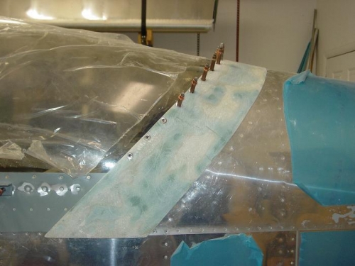 Clecoed everything together to let the glue under the washers dry.