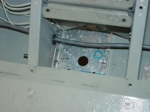 Here is the doubler located on the inside of the plane.