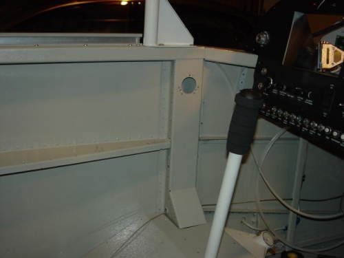 Here is the support rivited into the plane.