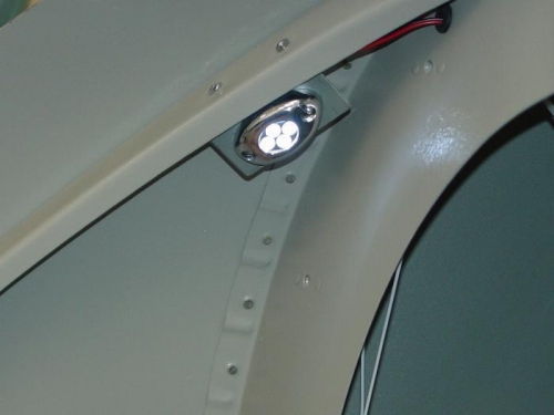 Here is one of the lights mounted.