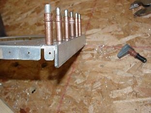 Located and drilled the stifner to the 708 bulkhead.