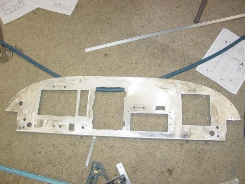 Here is the instrument panel with the glove box hole cut in.