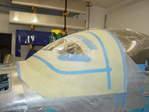 Here is the fairing before trimming.