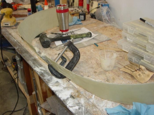 Reworking the rear of the canopy skirt.